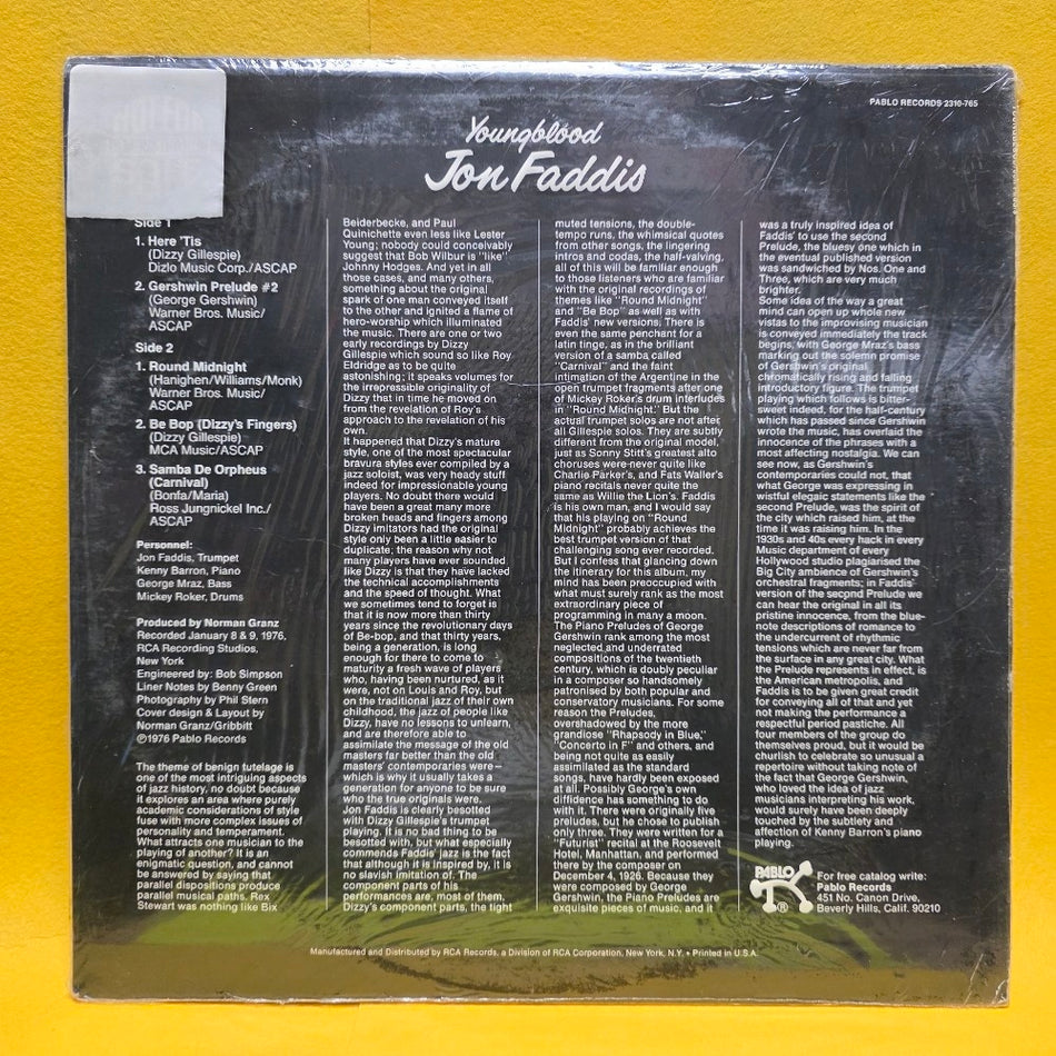 Joan Faddis - Youngblood / Promo - 1976 - 2310-765 - New - Sealed - Vinyl