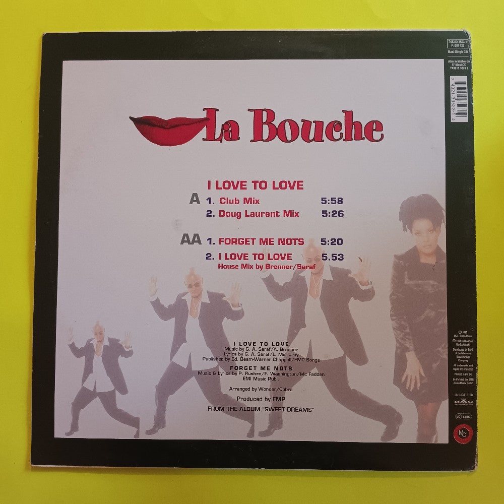 La Bouche - I Love To Love / Forget Me Nots GERMANY - 1995 - 74321 33523 1 - Used - VG++ - Vinyl