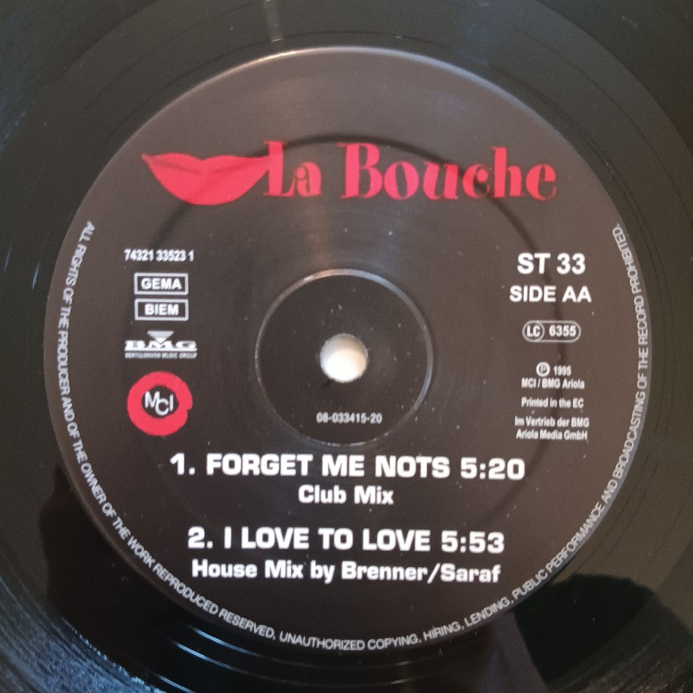 La Bouche - I Love To Love / Forget Me Nots GERMANY - 1995 - 74321 33523 1 - Used - VG++ - Vinyl