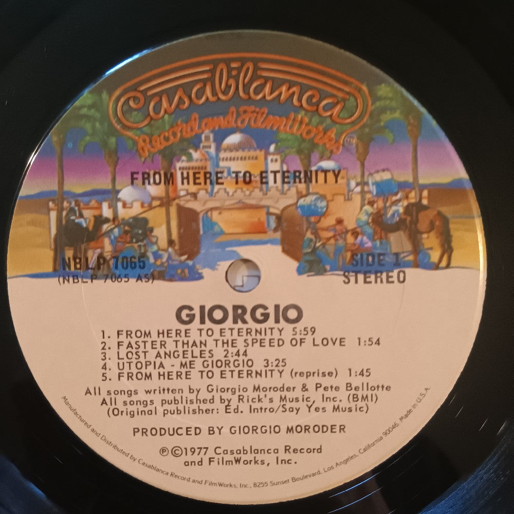 Giorgio Moroder - From Here To Eternity SHRINK  - 1977 - NBLP 7065 - Used - EX - Vinyl