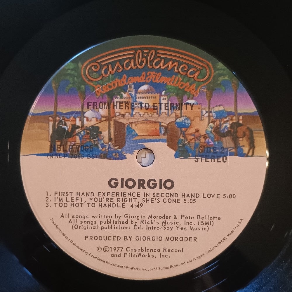 Giorgio Moroder - From Here To Eternity SHRINK  - 1977 - NBLP 7065 - Used - EX - Vinyl