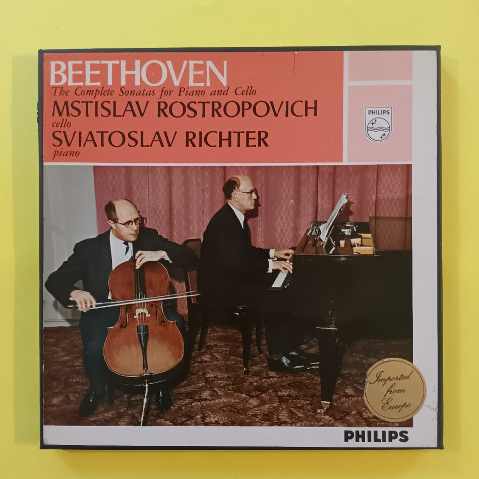 Rostropovich & Richter - Beethoven: Complete Sonatas For Piano & Cello 2LP Box Set - 1973 - 835 182/83AY - Used - NM - Vinyl