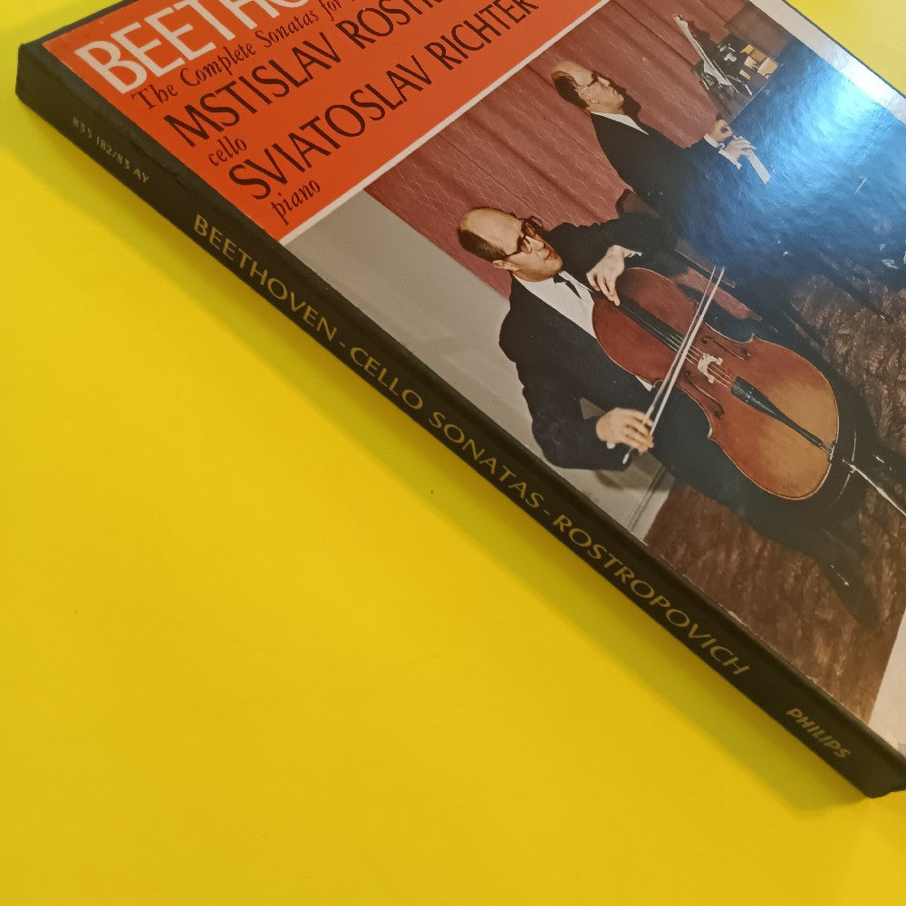 Rostropovich & Richter - Beethoven: Complete Sonatas For Piano & Cello 2LP Box Set - 1973 - 835 182/83AY - Used - NM - Vinyl