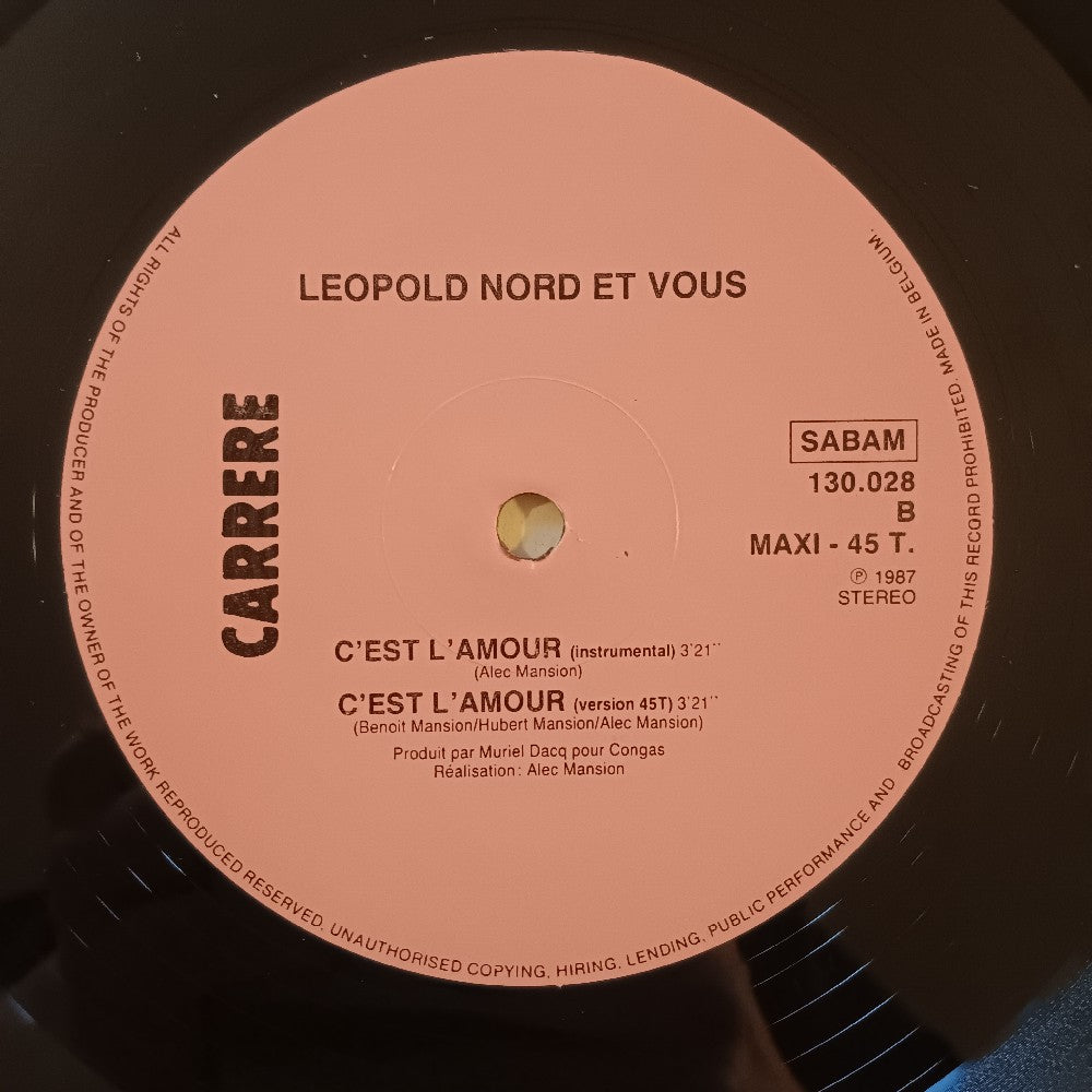 Leopold Nord & Vous - C'est L'Amour BELGIUM - 130 028 - Used - VG++ - Vinyl