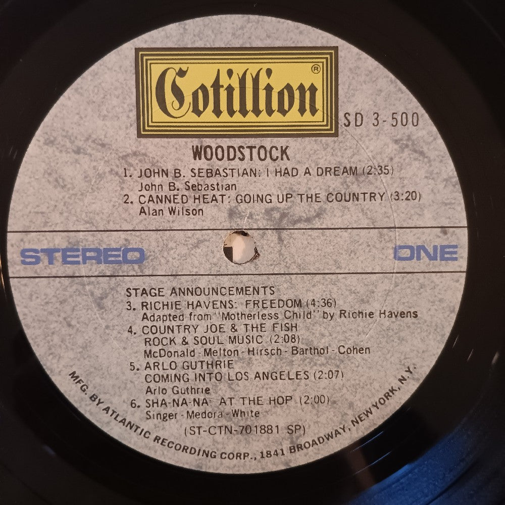 Various - Woodstock Original Soundtrack 3LP Auto-Coupled - 1970 - SD 3-500 - Used - VG++ - Vinyl
