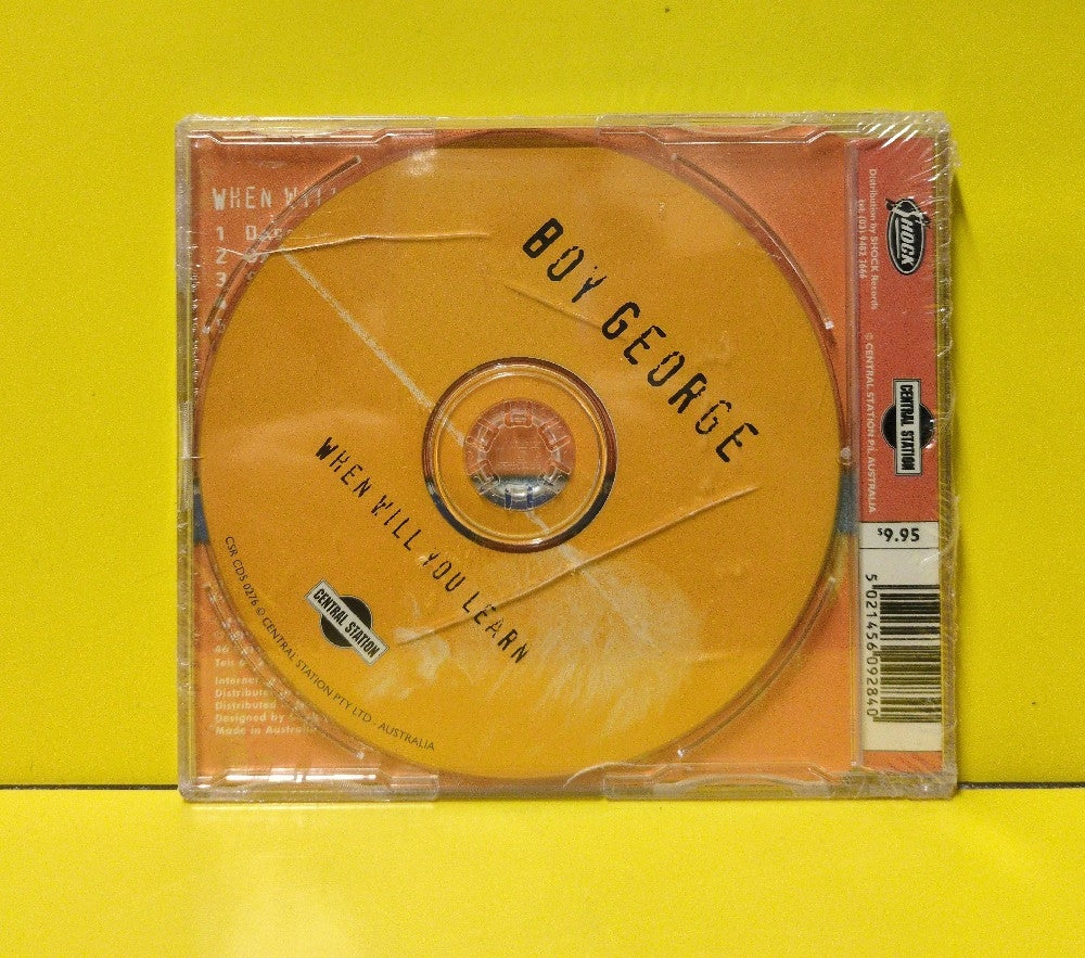 Boy George - When Will You Learn - 1998 - CSR CD5 0276 - New - Sealed - CDs - CD Single - Australia/New Zealand Import