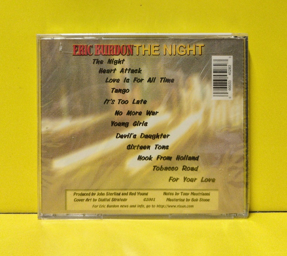 Eric Burdon - The Night - 2001 - 34528 - New - Sealed - CDs