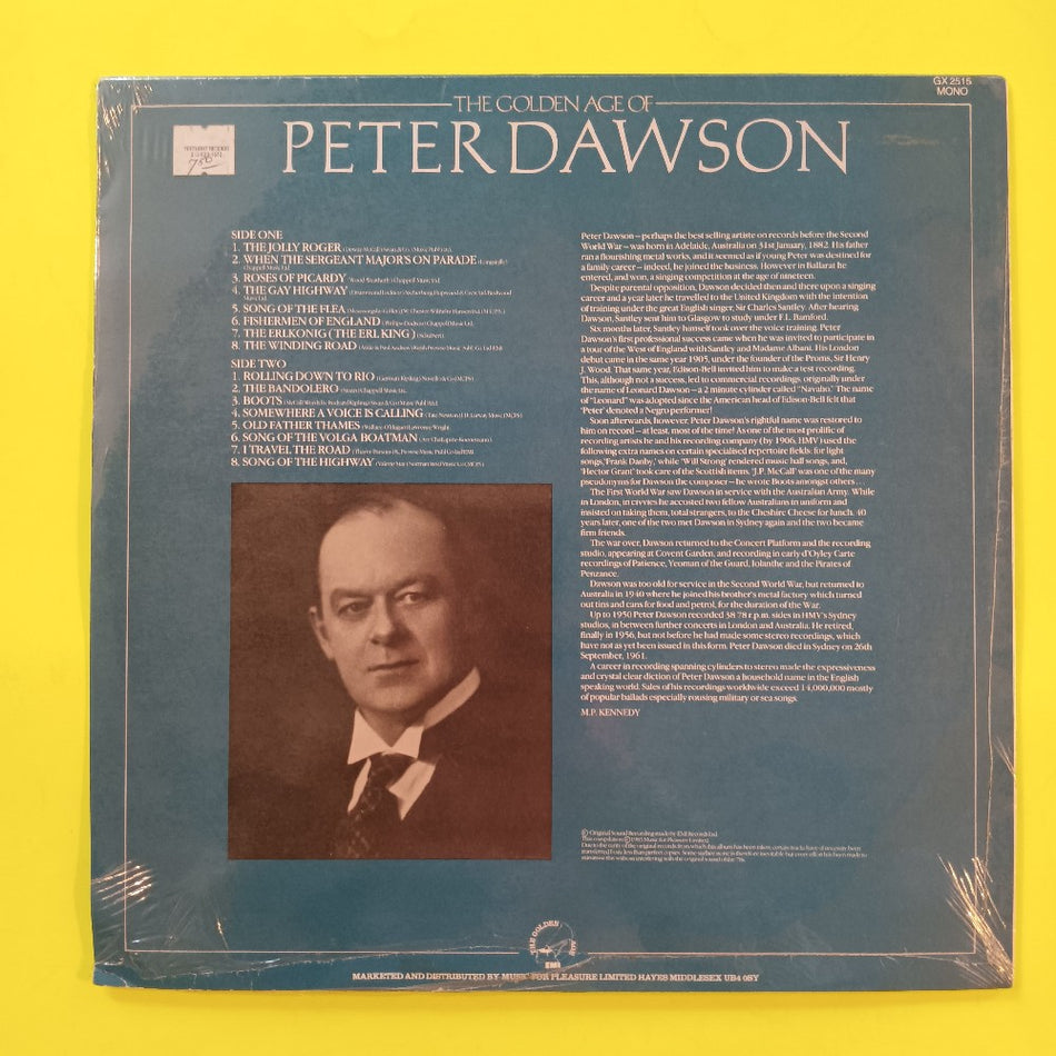 Peter Dawson - The Golden Age Of Peter Dawson UK - 1983 - GX 2515 - New - Sealed - Vinyl