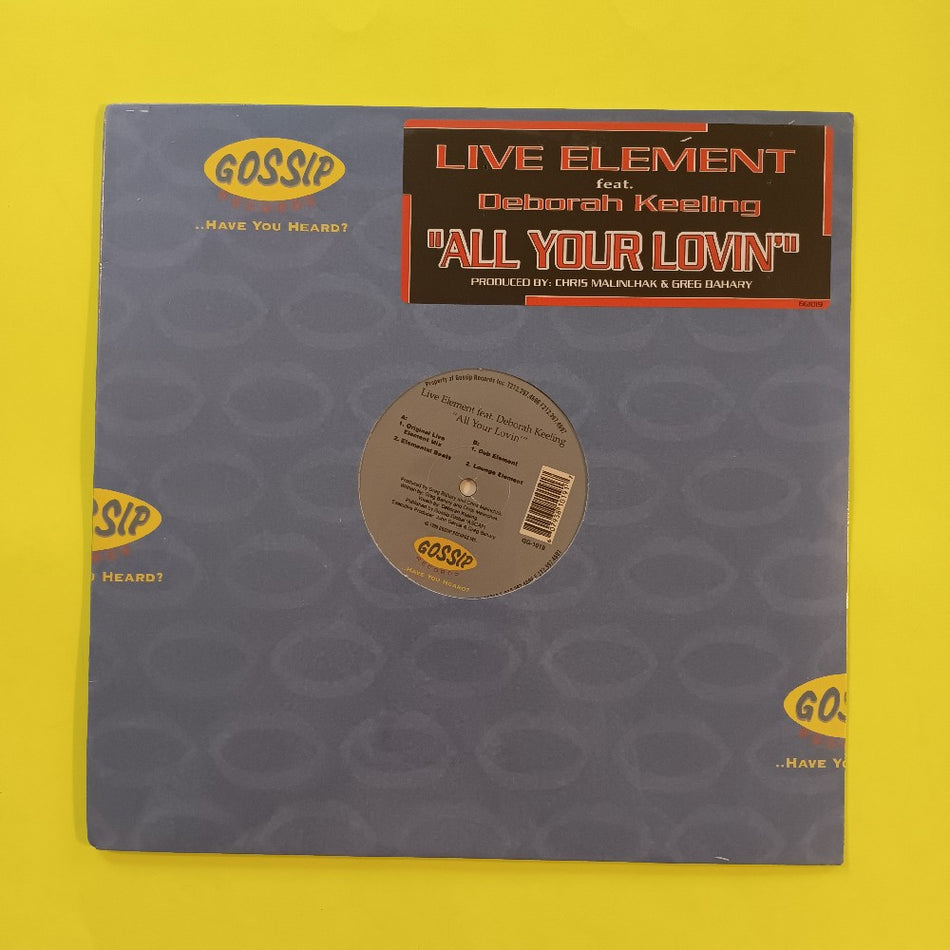 Live Element - All Your Lovin' 12" - 1999 - GG-1019 - New - Sealed - Vinyl