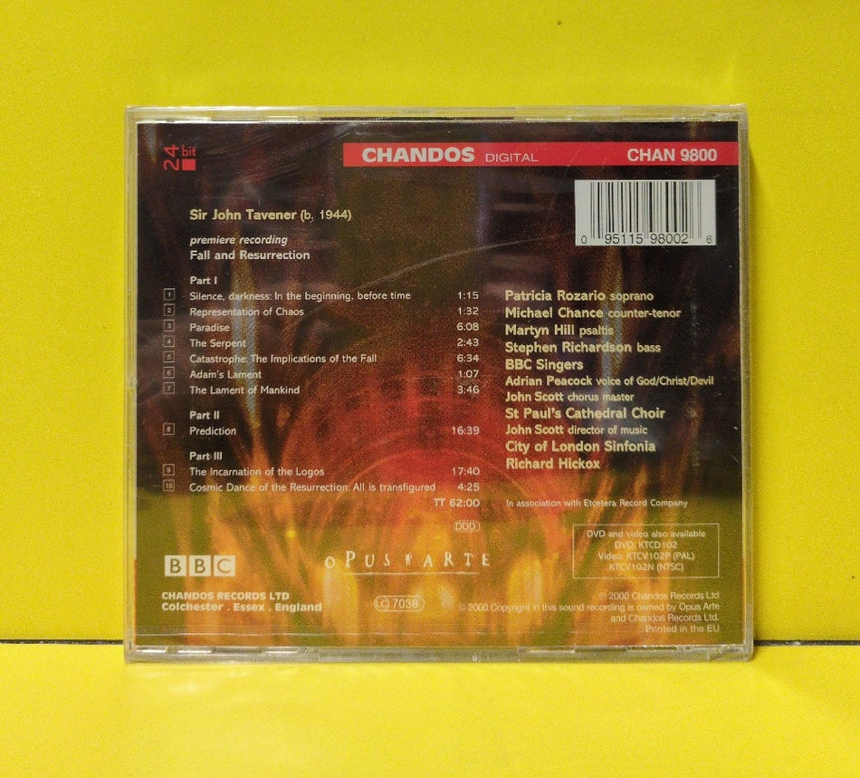 Tavener, Richard Hickox - Fall And Resurrection - 2000 - CHAN 9800 - New - Sealed - CDs - UK Import