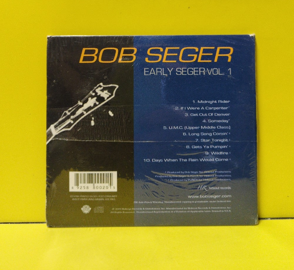 Bob Seger - Early Seger Vol. 1 - 2009 - 800201 - New - Sealed - CDs