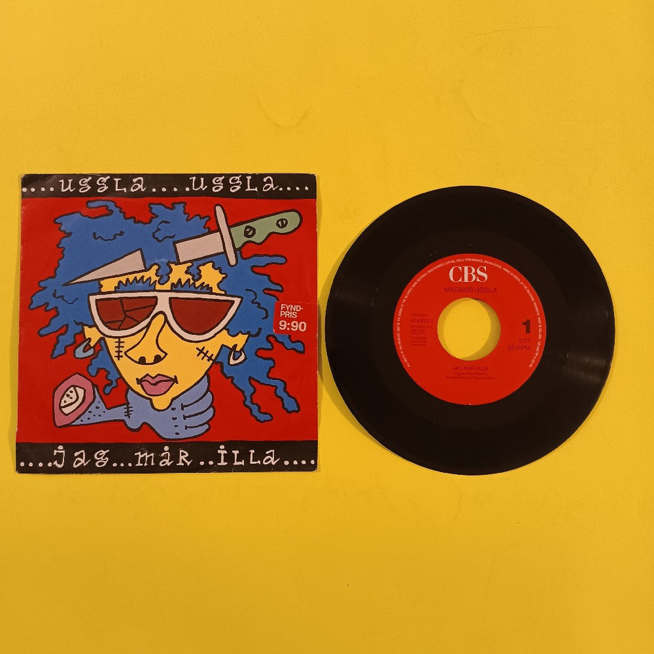 Magnus Uggla - Jag Mår Illa HOLLAND 7"  - 1989 - 654803 7 - Used - VG++ - Vinyl