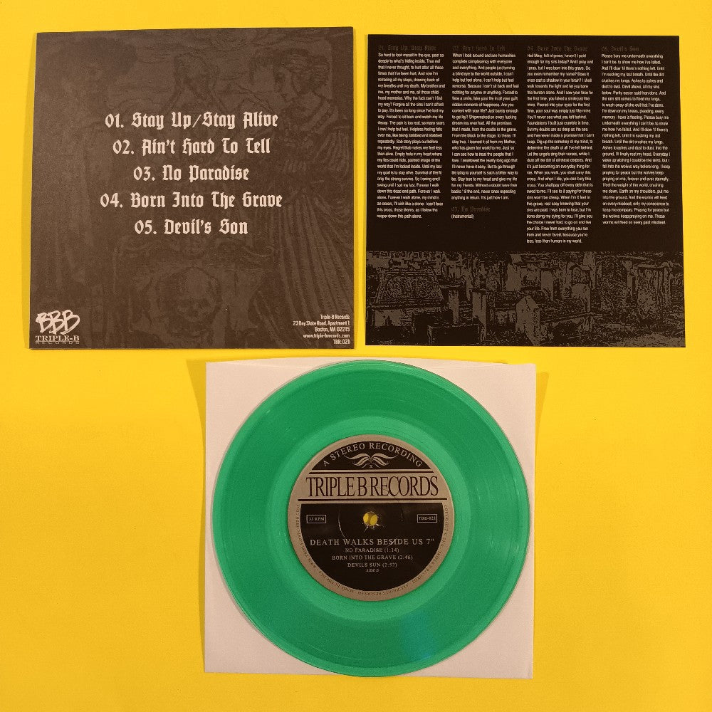 Dead End Path - Death Walks Beside Us 7" GREEN EP - 2010 - TBR021 - Used - NM - Vinyl