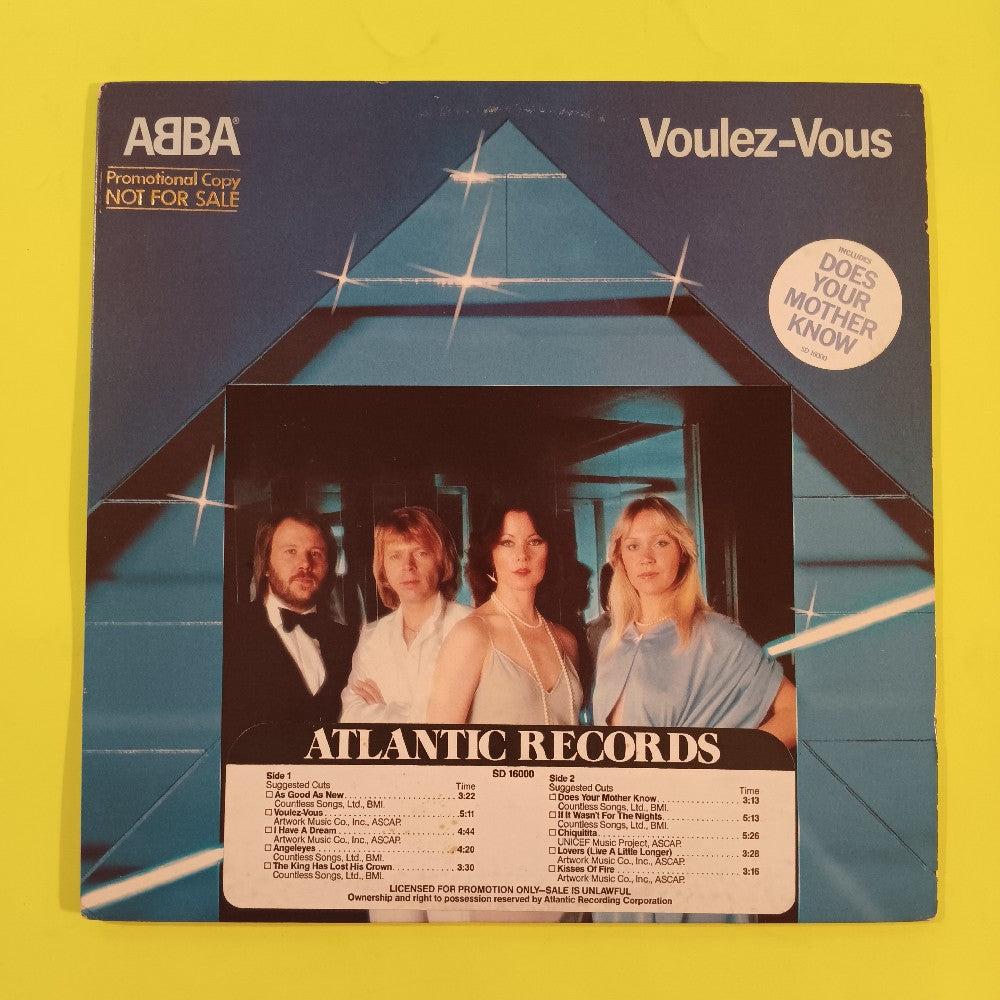 Abba - Voulez-Vous PROMO - 1979 - SD 16000 - Used - VG++ - Vinyl