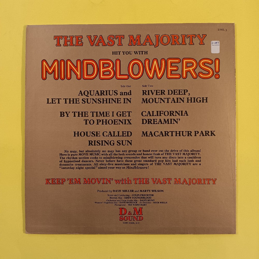 The Vast Majority  - Mindblowers! - 1976 - DML3 - Used - VG++ - Vinyl