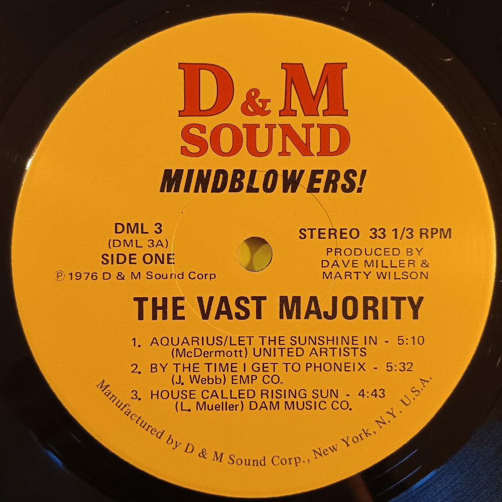 The Vast Majority  - Mindblowers! - 1976 - DML3 - Used - VG++ - Vinyl