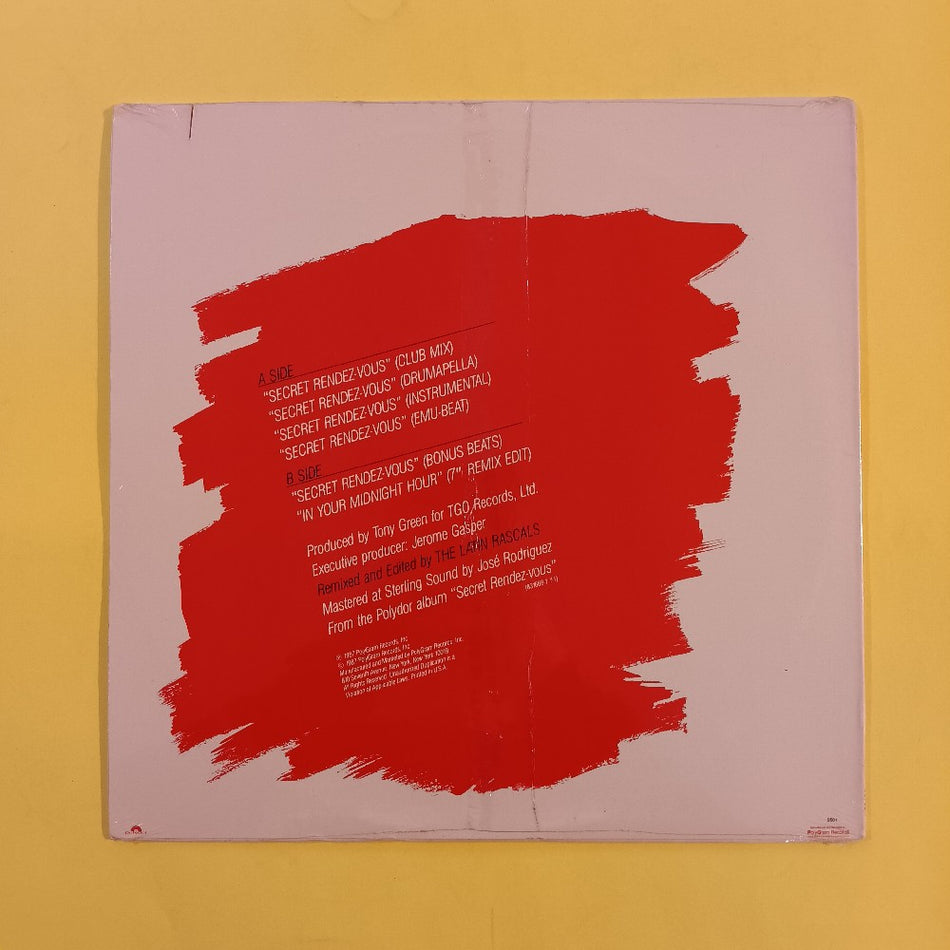 Cindy Valentine - Secret Rendez-Vous 12" - 1987 - 885 967-1 - New - Sealed - Vinyl