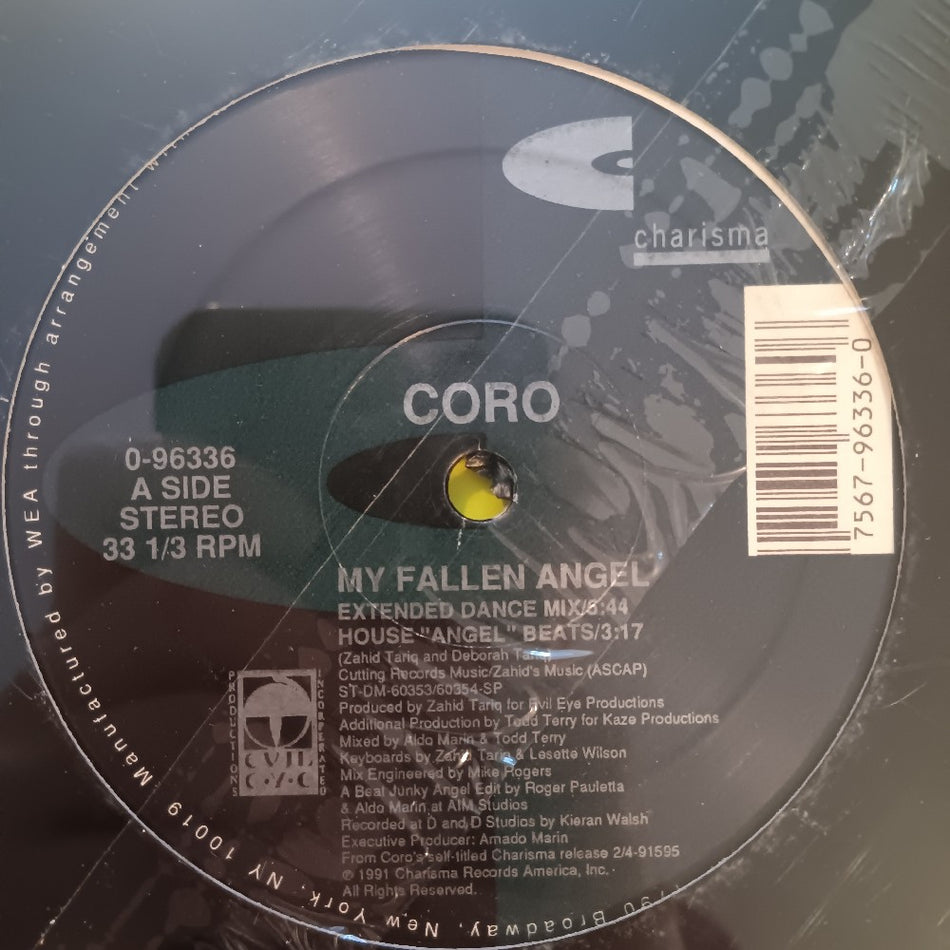 Coro - My Fallen Angel 12" - 1991 - 0-96336 - New - Sealed - Vinyl