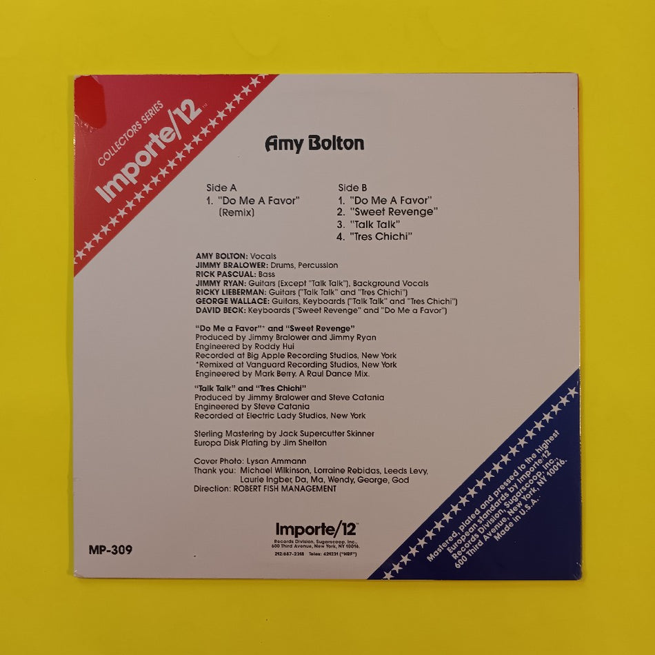 Amy Bolton - Do Me A Favor 12" EP - 1980 - MB-309 - New - Sealed - Vinyl