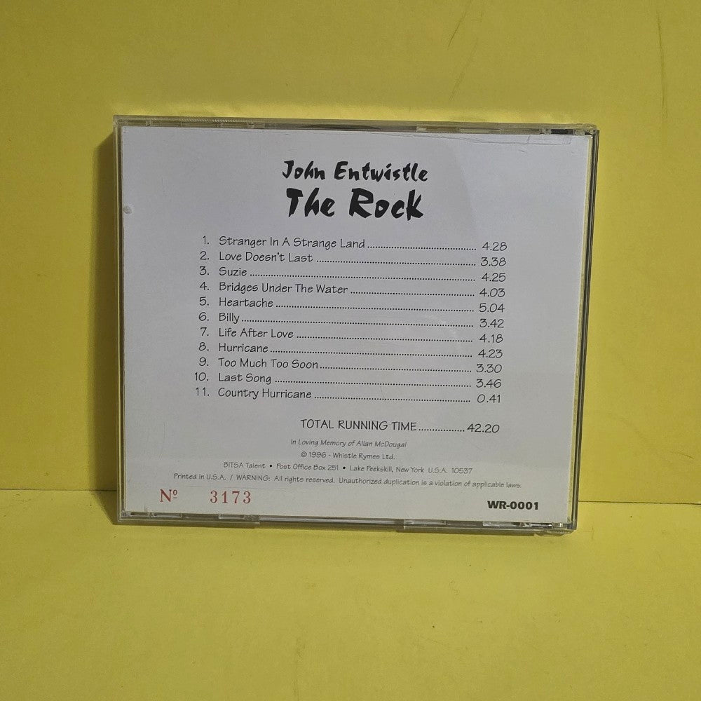 John Entwistle - The Rock / Numbered And Autographed  - 1996 - WR-0001 - Used - EX - CDs