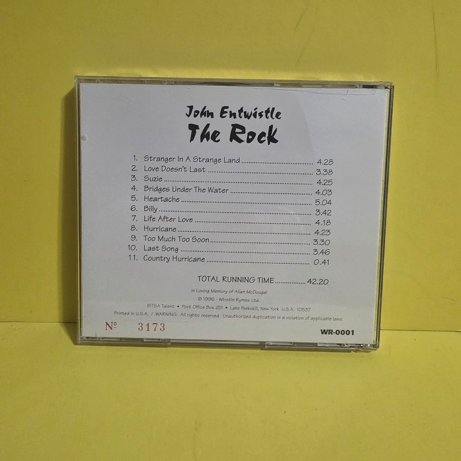 John Entwistle - The Rock / Numbered And Autographed  - 1996 - WR-0001 - Used - EX - CDs