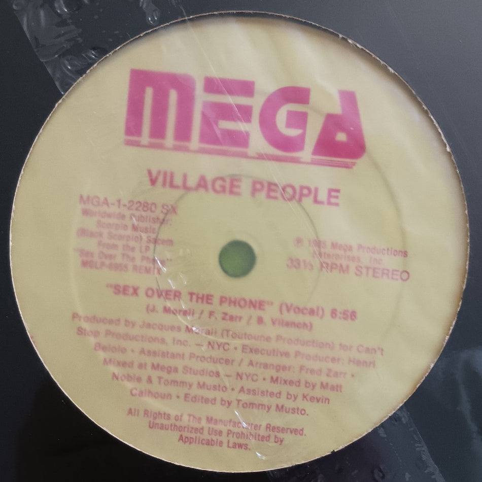 Village People - Sex Over The Phone / Medley 12" - 1985 - MGA-1-2280 - New - Sealed - Vinyl