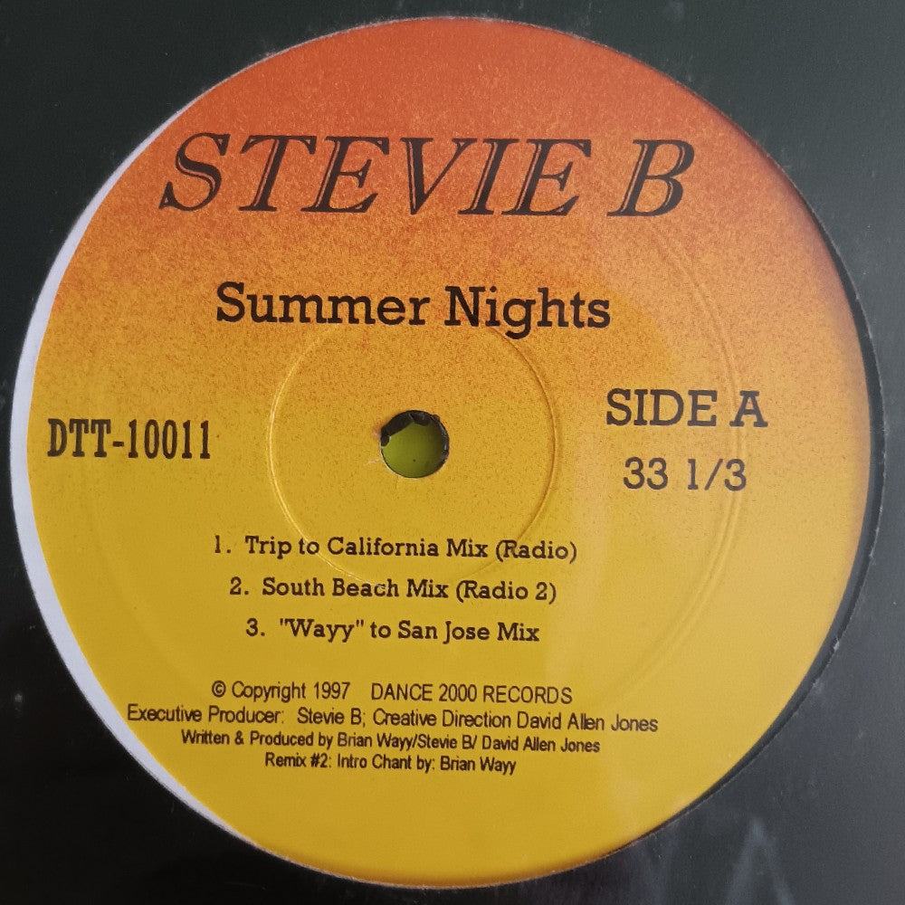 Stevie B - Summer Nights 12" - 1997 - DFT-10011 - New - Sealed - Vinyl