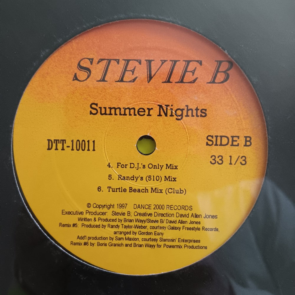 Stevie B - Summer Nights 12" - 1997 - DFT-10011 - New - Sealed - Vinyl