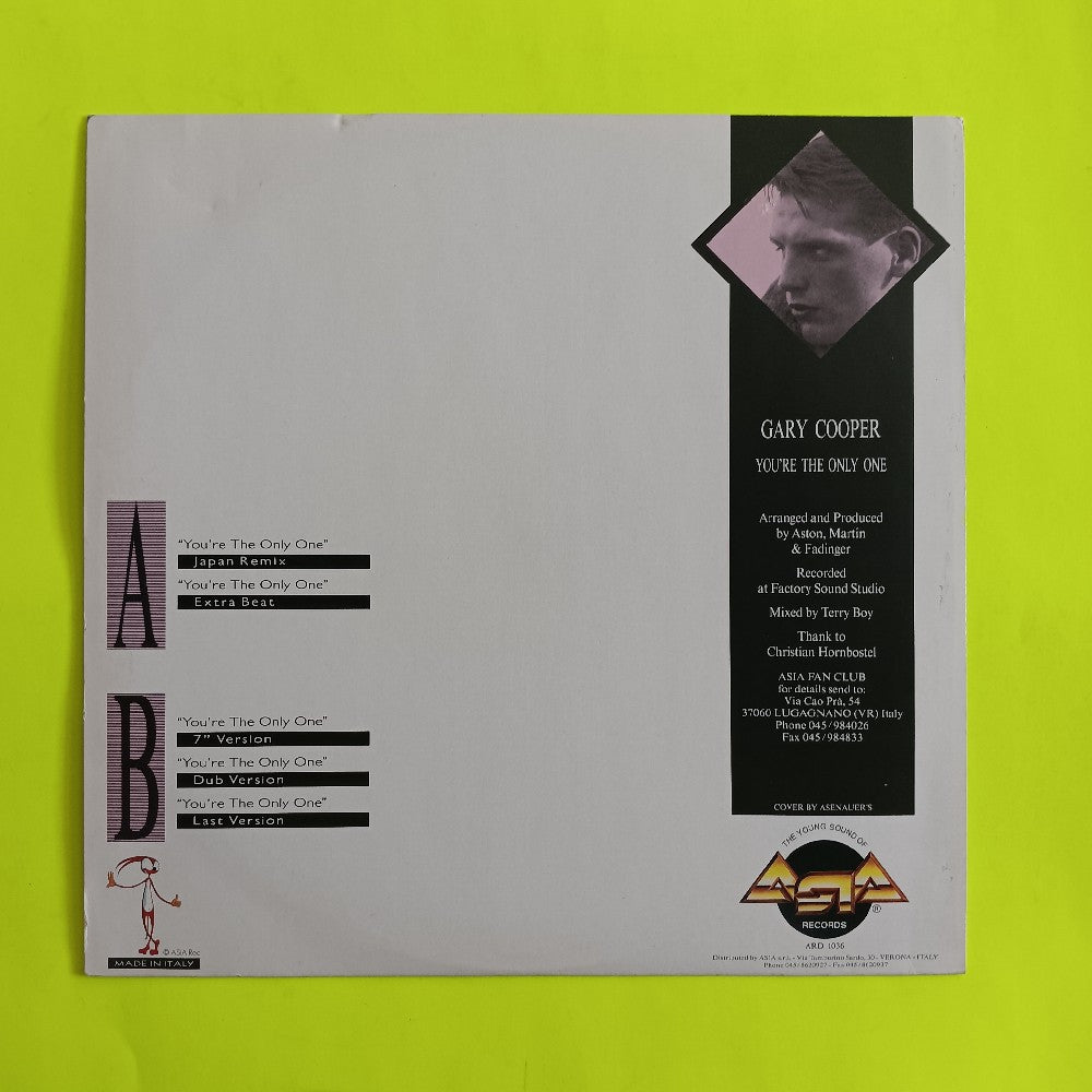 Gary Cooper - You're The One ITALY 12" - 1989 - ARD 1036 - Used - VG++ - Vinyl