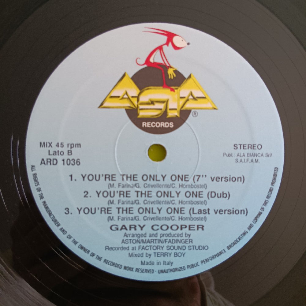 Gary Cooper - You're The One ITALY 12" - 1989 - ARD 1036 - Used - VG++ - Vinyl