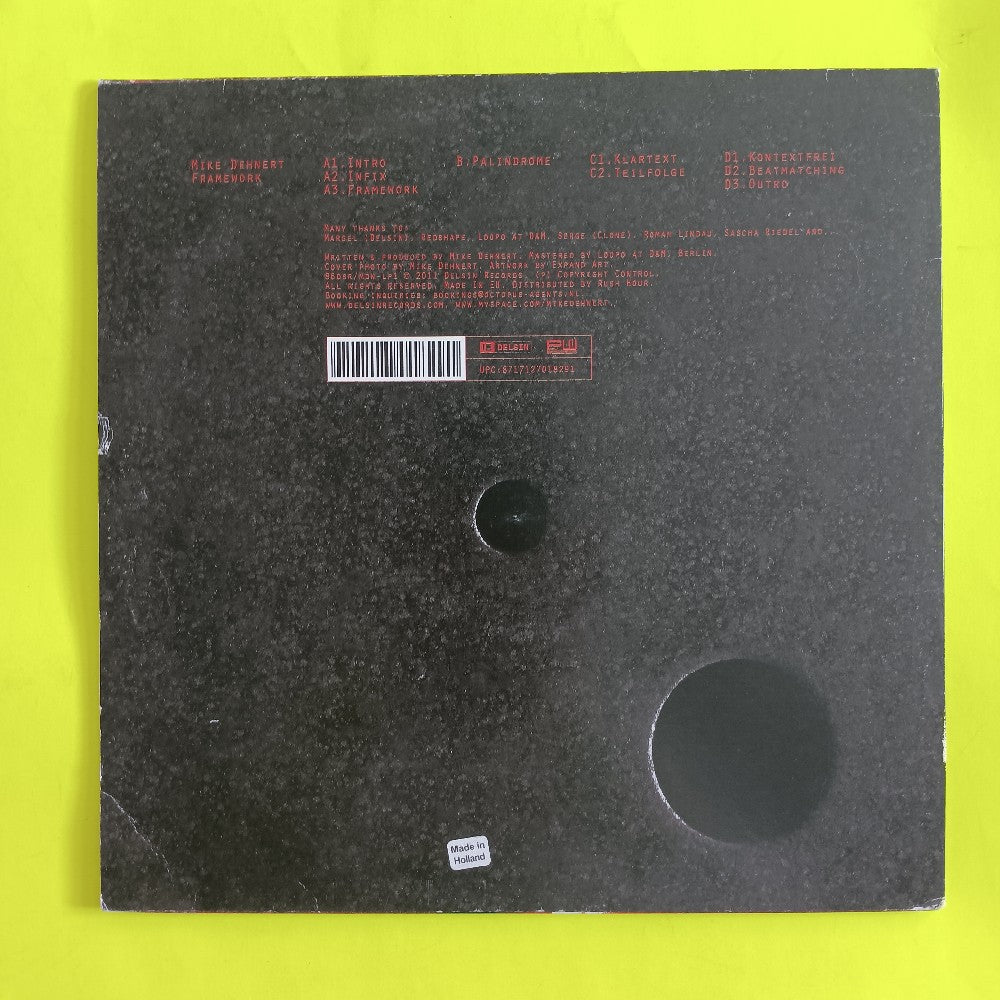 Mike Dehnert - Framework NETHERLANDS 2LP - 2011 - 86DSR/MDN-LP1 - Used - VG++ - Vinyl