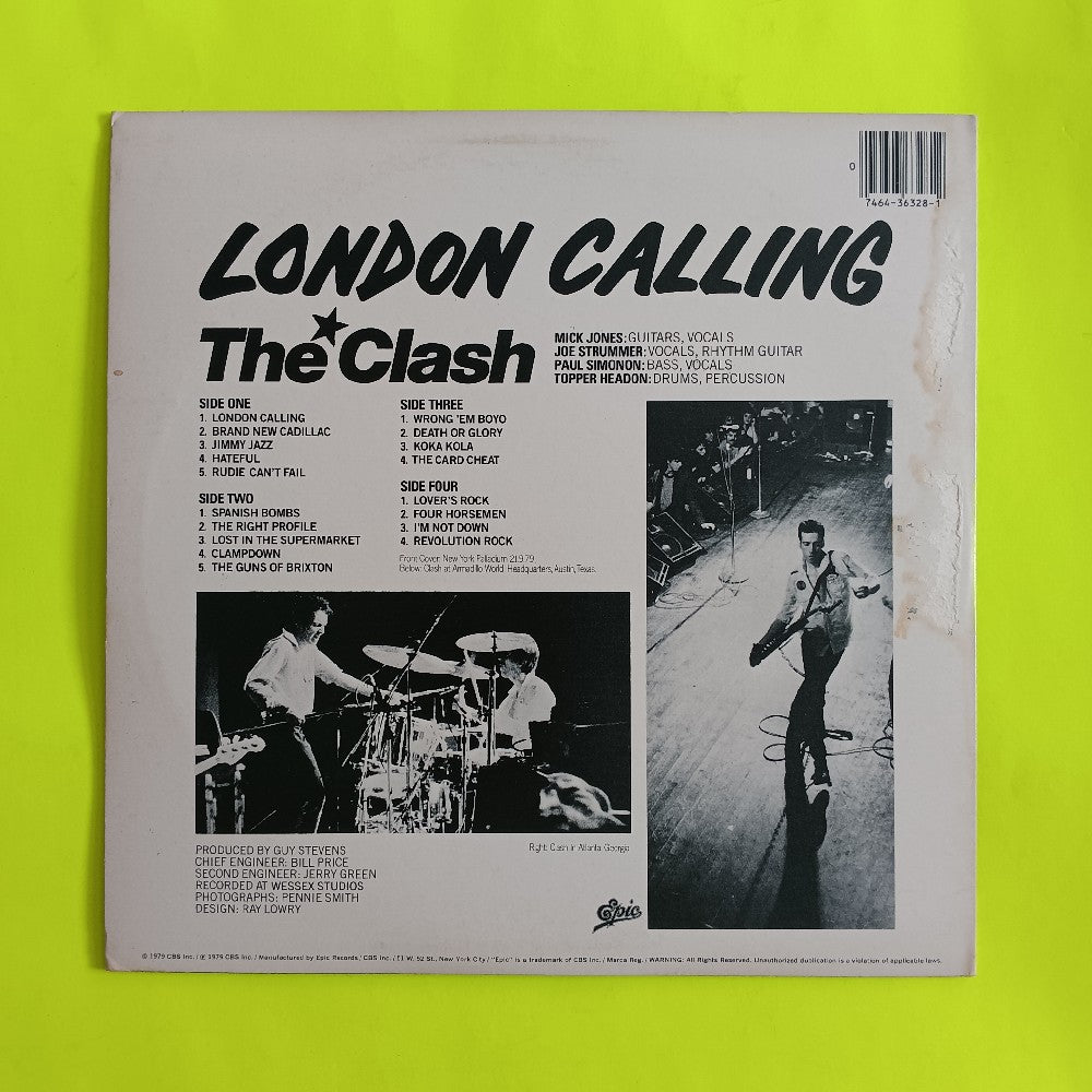 The Clash - London Calling - 1980 - E2 36328 - Used - VG++ - Vinyl