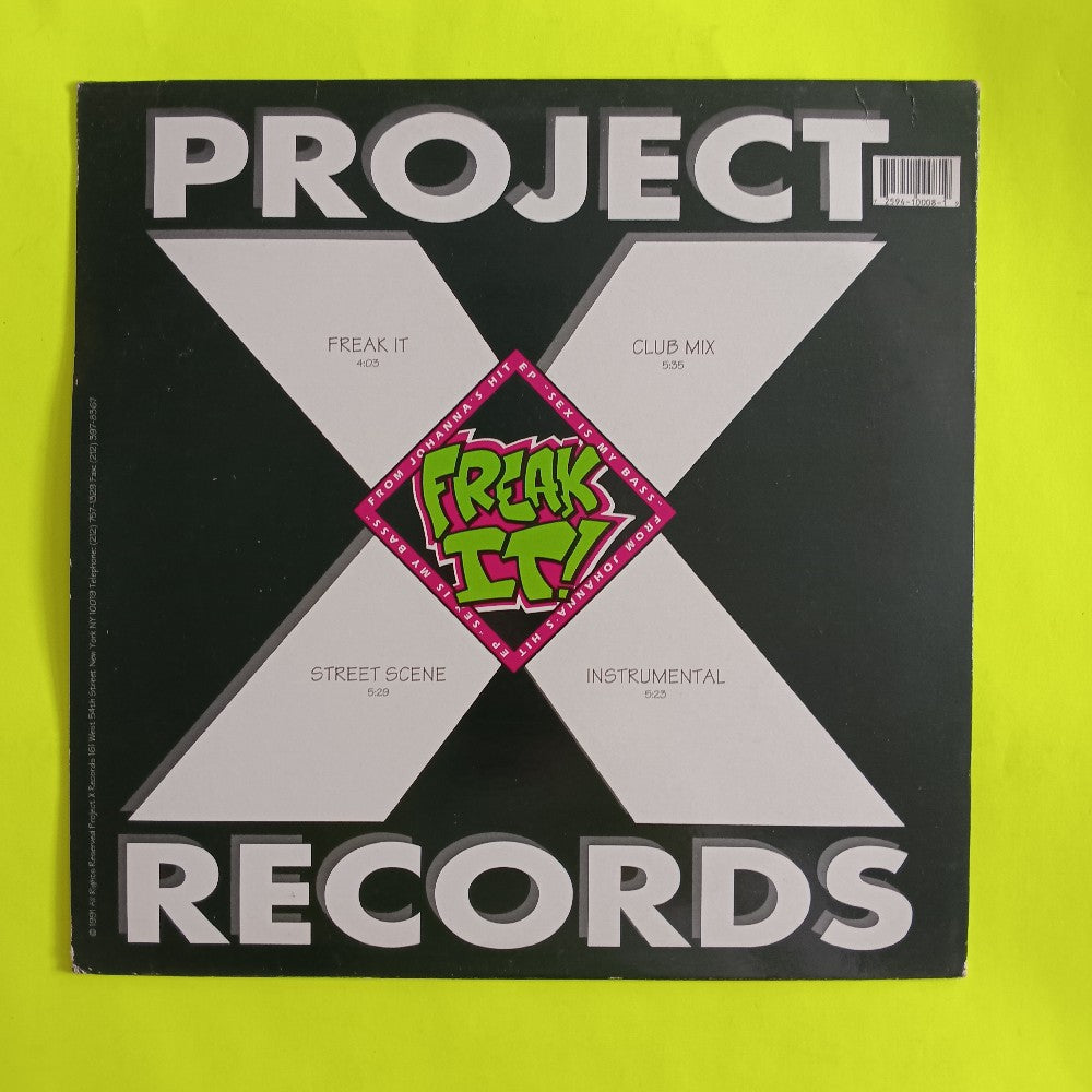 A "___" Named Johanna - Freak It 12" - 1990 - PX-10008 - Used - VG++ - Vinyl