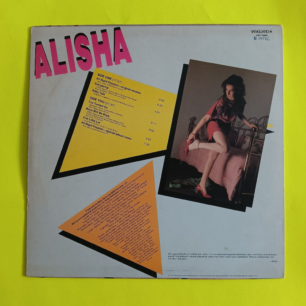 Alisha - Alisha / Self Titled AUTOGRAPHED - 1985 - VSD 79456 - Used - VG++ - Vinyl