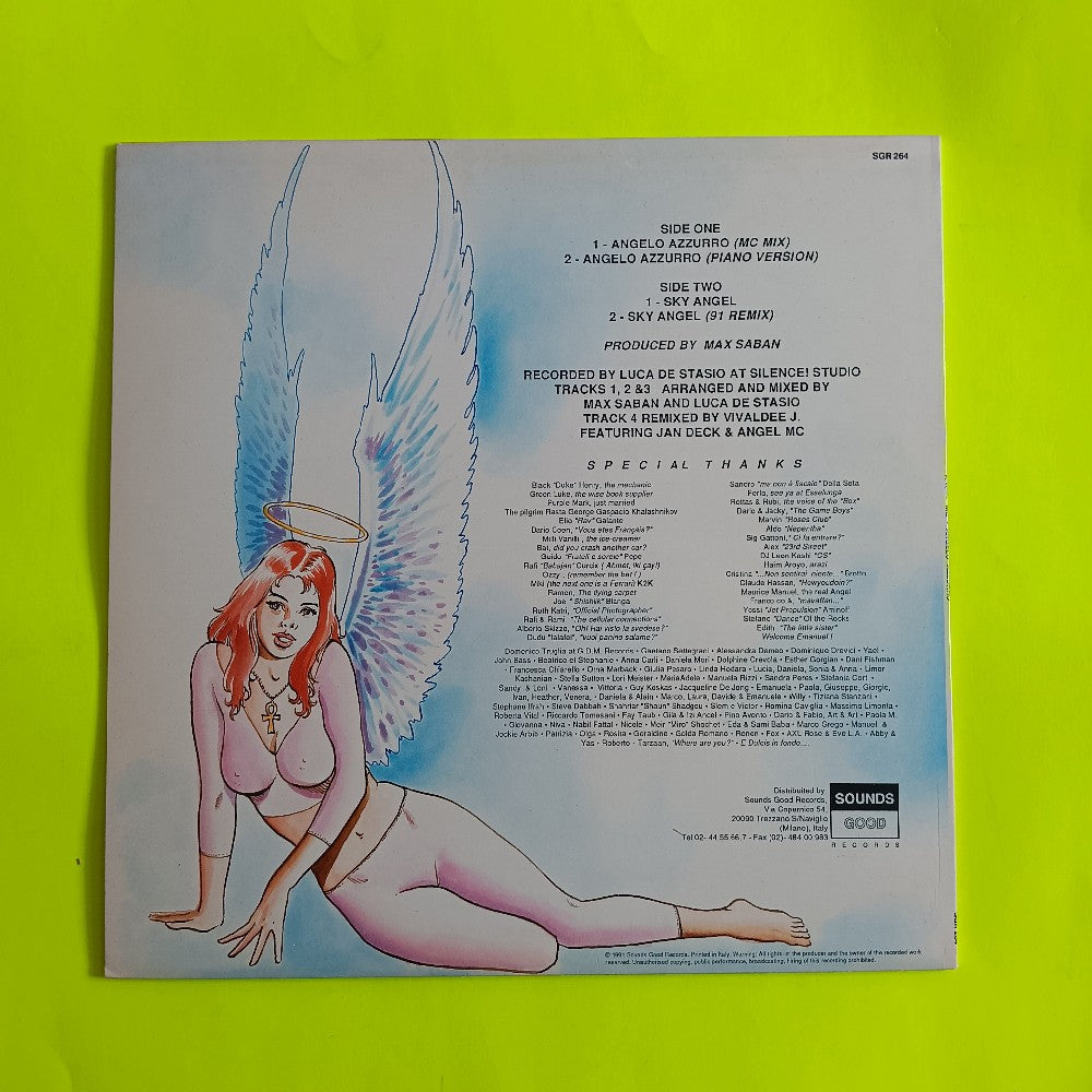 Angel MC - Angelo Azzuro 12" - 1991 - SGR 264 - Used - VG++ - Vinyl