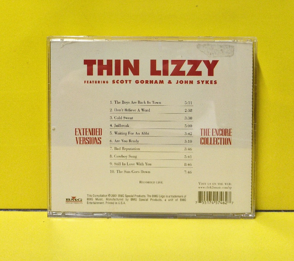 Thin Lizzy Featuring  Scott Gorham & John Sykes - Extended Versions: The Encore Collection - 2001 - 75517457462 - Used - VG++ - CDs