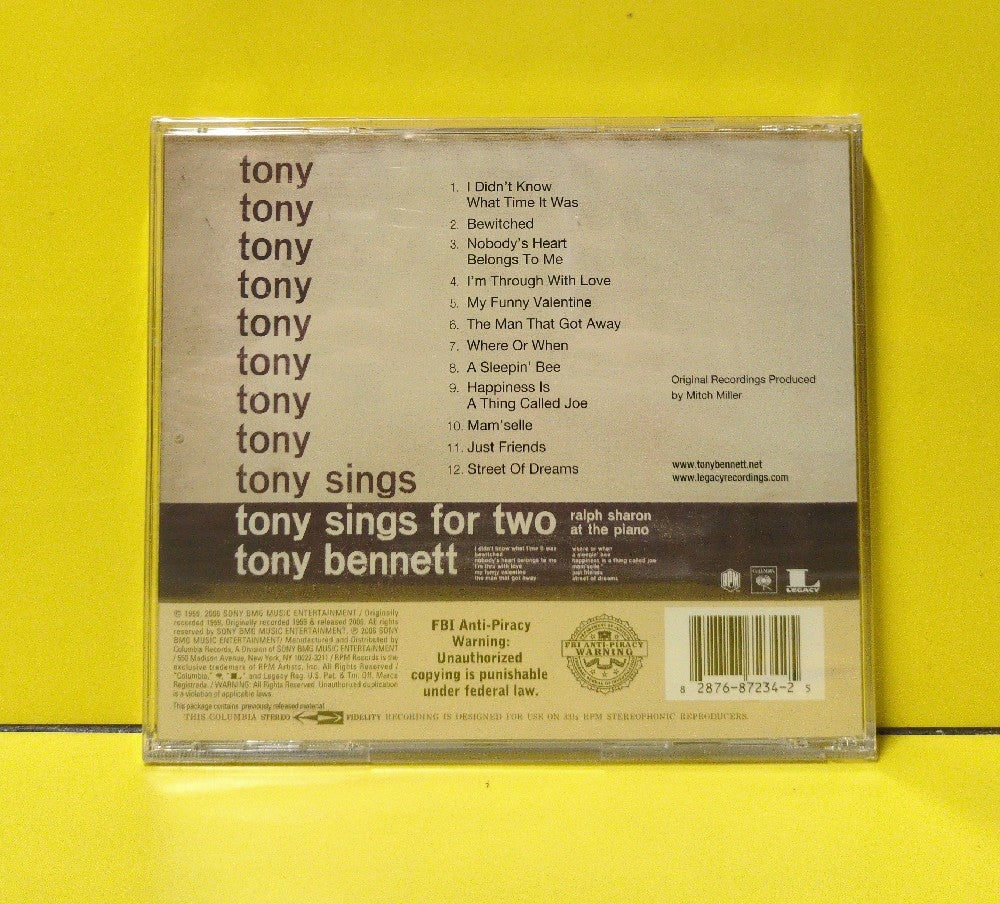 Tony Bennett - Tony Sings For Two - 2006 - 82876 87234 2 - New - Sealed - CDs