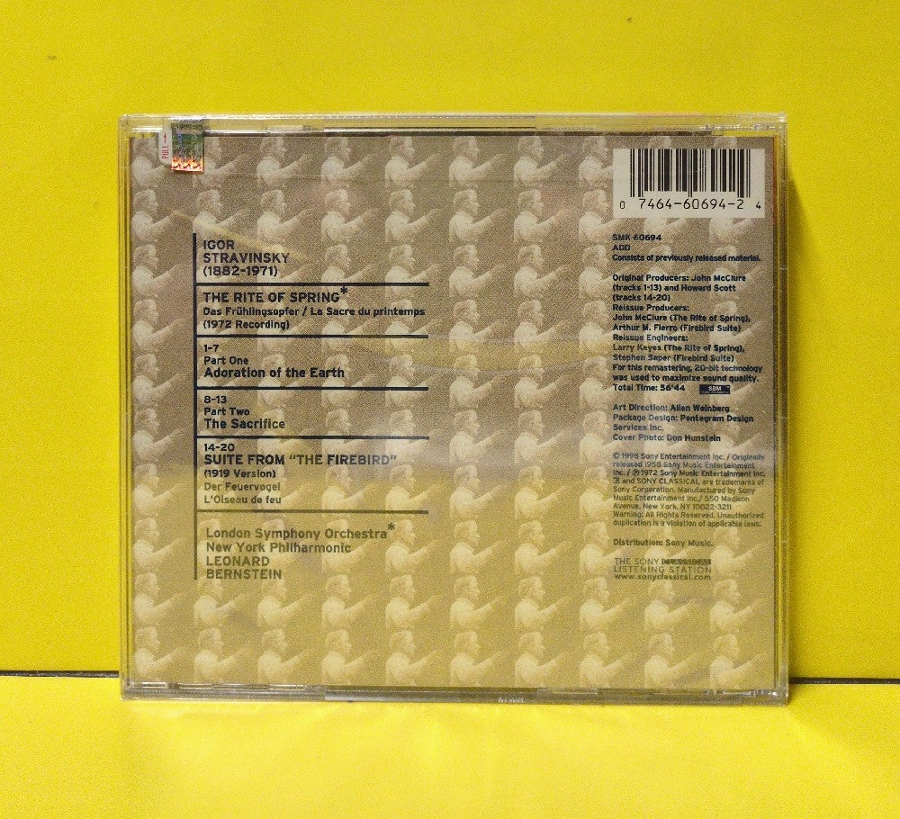 Stravinsky, Leonard Bernstein, London Symphony Orchestra, New York Philharmonic - The Rite Of Spring • Firebird Suite - 1998 - SMK 60694 - New - Sealed - CDs