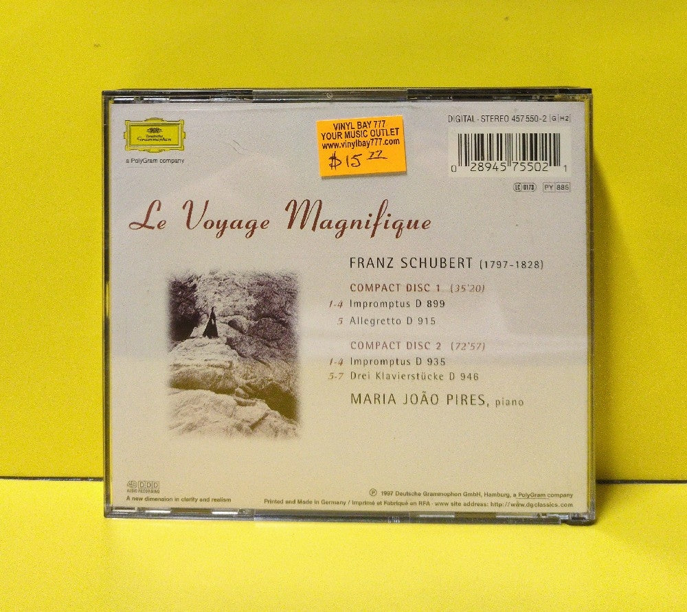 Maria João Pires, Schubert - Le Voyage Magnifique (Schubert • Impromptus) - 1997 - 457 550-2 - Used - VG++ - CDs - 2xCD - European Import