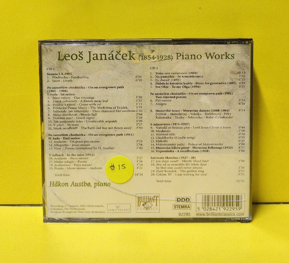 Janáček, Håkon Austbø - Piano Works - 2004 - 92295 - Used - VG++ - CDs - 2xCD - European Import