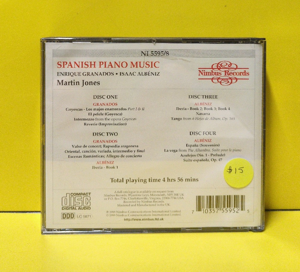 Enrique Granados, Isaac Albéniz, Martin Jones - Spanish Piano Music, Volume I – Granados & Albéniz - 1999 - NI5595/8 - Used - VG++ - CDs - 4xCD Set - UK Import