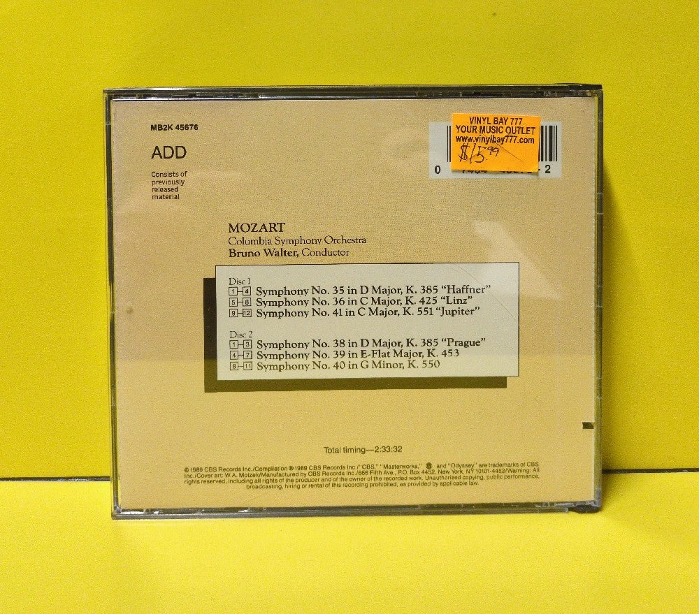 Mozart, Columbia Symphony Orchestra, Bruno Walter - The Last 6 Symphonies - 1989 - MB2K 45676 - Used - VG++ - CDs - 2xCD