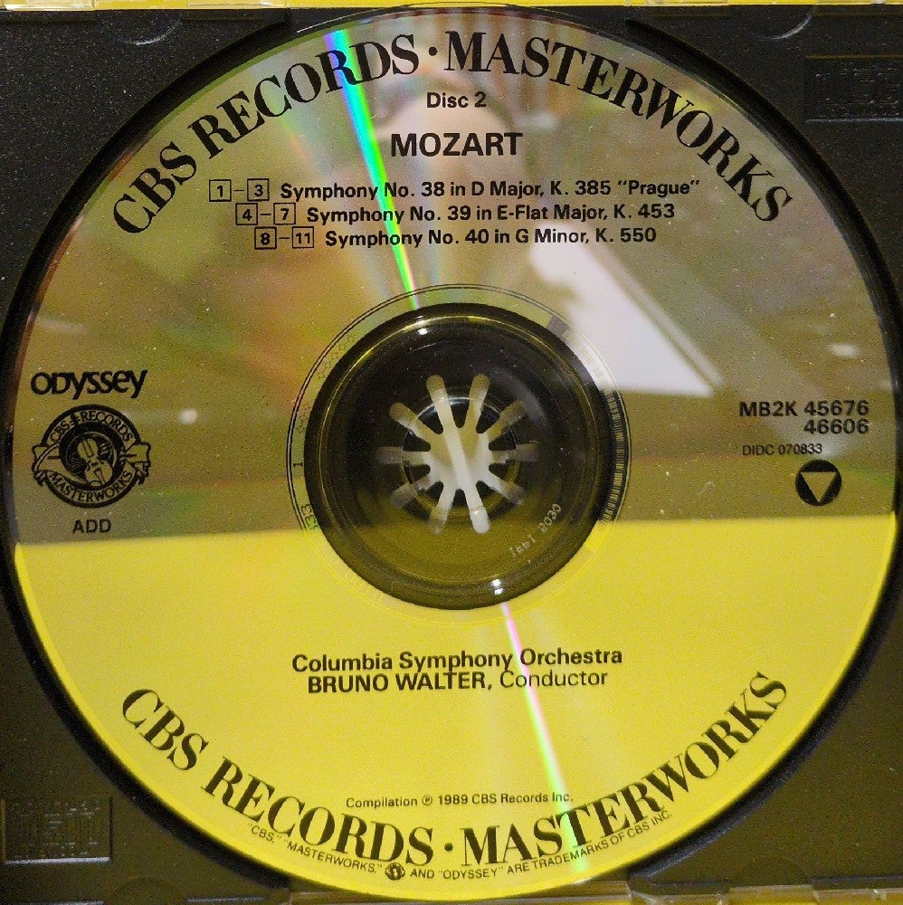 Mozart, Columbia Symphony Orchestra, Bruno Walter - The Last 6 Symphonies - 1989 - MB2K 45676 - Used - VG++ - CDs - 2xCD