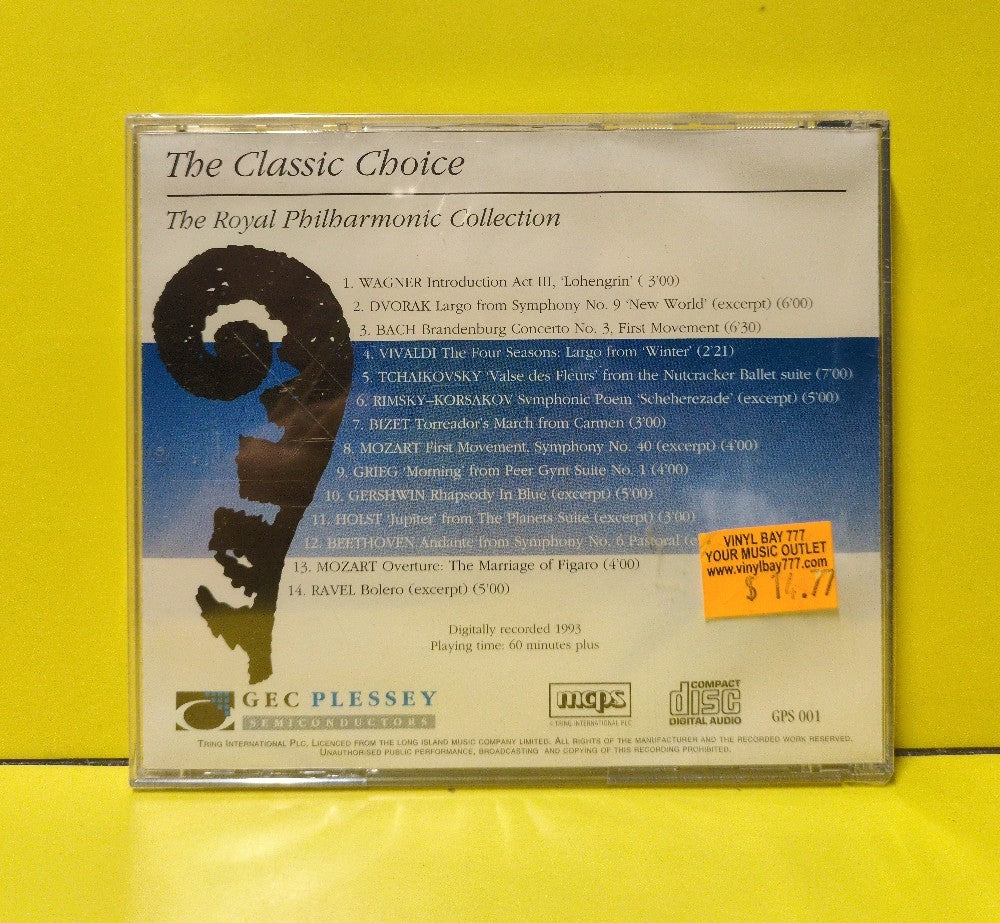 The Royal Philharmonic Orchestra - The Classic Choice - The Royal Philharmonic Collection - 1993 - GPS 001 - New - Sealed - CDs