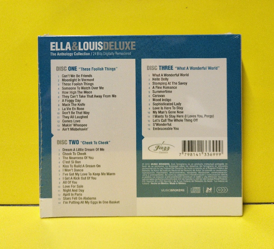 Ella Fitzgerald & Louis Armstrong - Ella & Louis Deluxe (The Anthology Collection) - 2012 - MBB7129 - New - Sealed - CDs - 3xCD - Remastered - Mexican Import