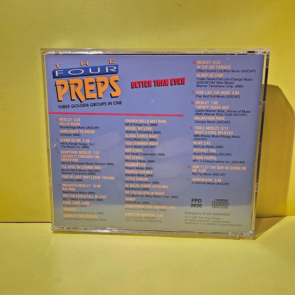 The Four Preps - Better Than Ever / Autographed By The Band  - 1993 - FPD 2626 - Used - VG++ - CDs