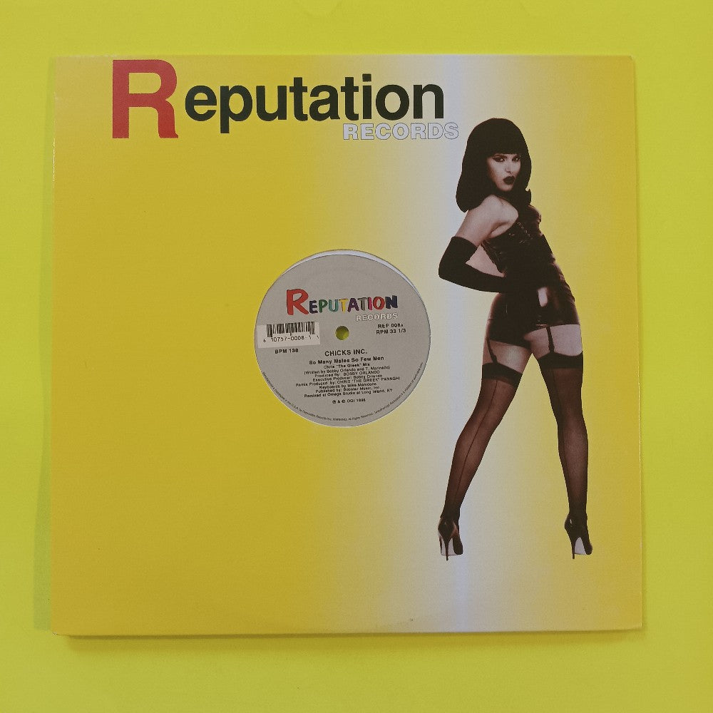 Chicks Inc. - So Many Males So Few Men CLEAR 12" - 1996 - REP 008 - Used - NM - Vinyl