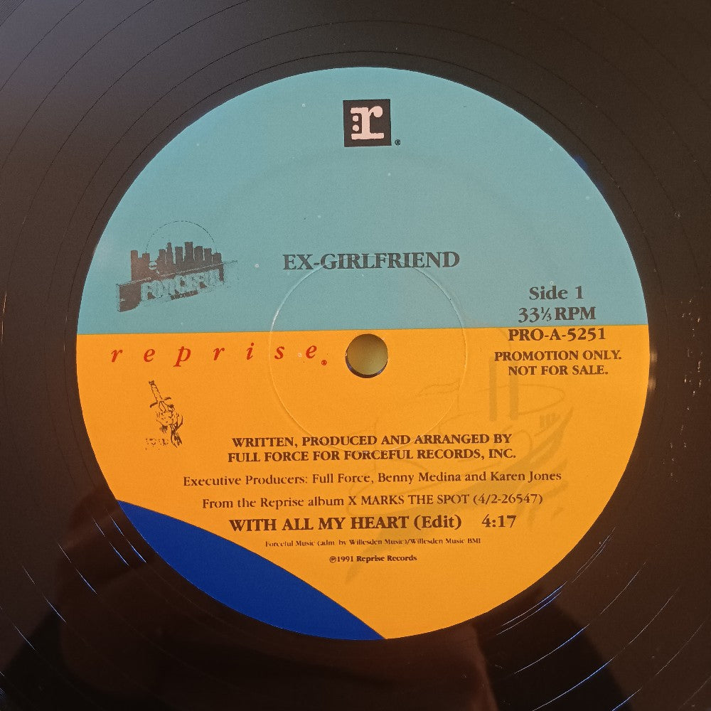 Ex-Girlfriend - With All My Heart 12" PROMO - 1991 - PRO-A-5251 - Used - NM - Vinyl