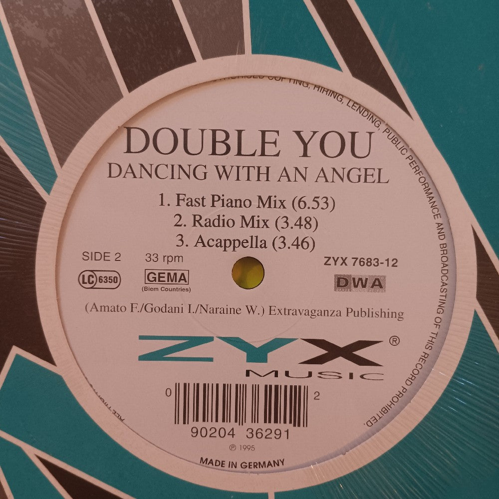 Double You - Dancing With An Angel GERMANY 12" ITALO-HOUSE - 1995 - ZYX 7683-12 - New - Sealed - Vinyl