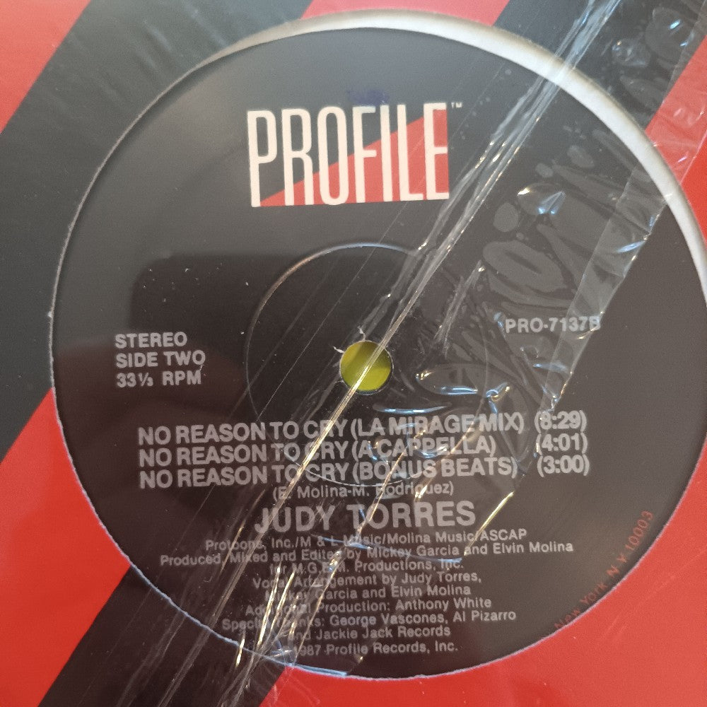 Judy Torres - No Reason To Cry 12" - 1987 - PRO-7137 - New - Sealed - Vinyl